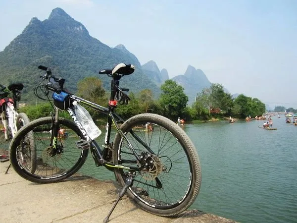 Biking Along the Li River and on the Beautiful Land around Yangshuo and Guilin