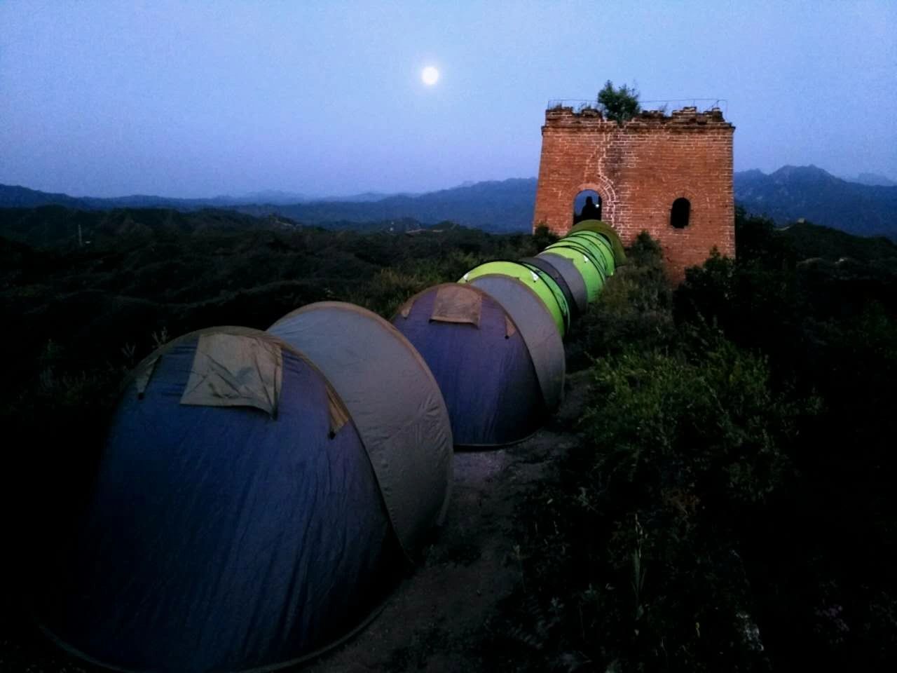Great Wall watchtower camping experience